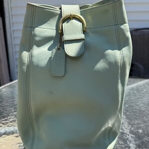 Vintage Coach aqua sling bag